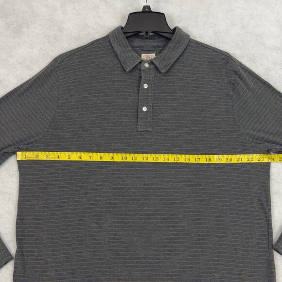 Faherty Long Sleeve Polo Shirt XL Striped Pima Modal Soft Knit - Picture 5 of 11